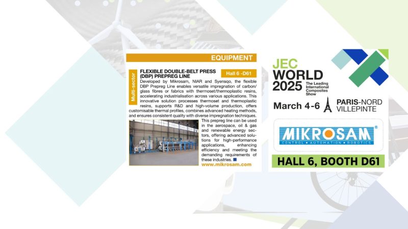 Flexible DBP Prepreg Line at JEC Innovation Report